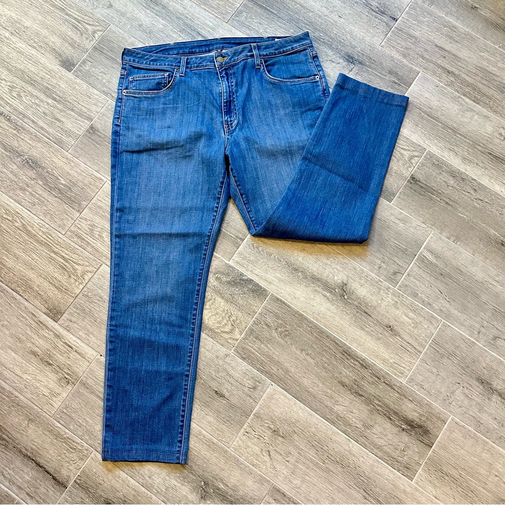 Aviator Stretch Slim Fit Denim + Medium Indigo Wash Sz 40